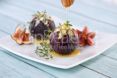 Figs stuffed with blue cheese
