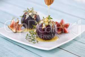 Figs stuffed with blue cheese
