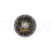 Black basketball with gold