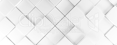 White cubes background, 3d rendering