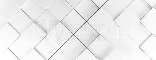 White cubes background, 3d rendering
