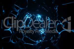 Abstract wire in blue using as science fiction background