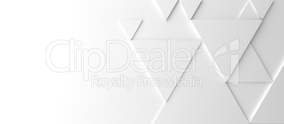 Abstract modern white triangle background, 3d rendering