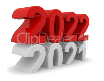 New Year 2022 concept 3d image