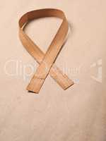 Wooden edge veneer curl on a natural paper,symbol for Liver Canc