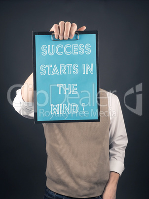 Success starts in the mind concept