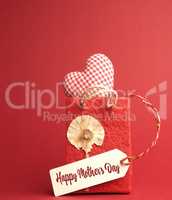 Happy Mothers Day, red decoration