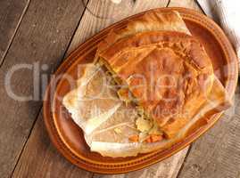 Delicious vegetable pate filled with white cabbage, carrots and