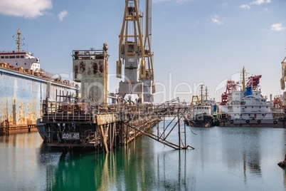 Dry dock in the  Chernomorsk Shipyard