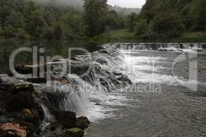 Waterfalls on the Dobra River in Croatia