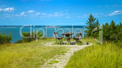 bench on the coastline