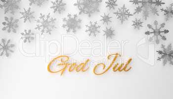Modern Scandinavian Merry Christmas background with snowflakes o
