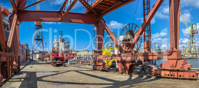 Ship at the pier of the  Shipyard in Ukraine