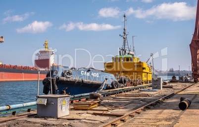 Tugboat in the  Chernomorsk Shipyard, Ukraine