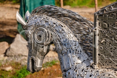 Horse sculpture in Fantasy park of Uman, Ukraine