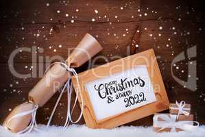 Frame, Gift, Snow, Snowflakes, Merry Christmas And A Happy 2022