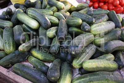 Various vegetables are sold at a bazaar in Croatia