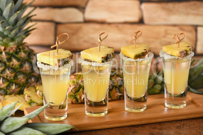 Tropical tequila shots