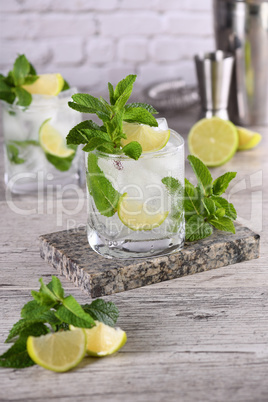 Refreshing summer cocktail mojito