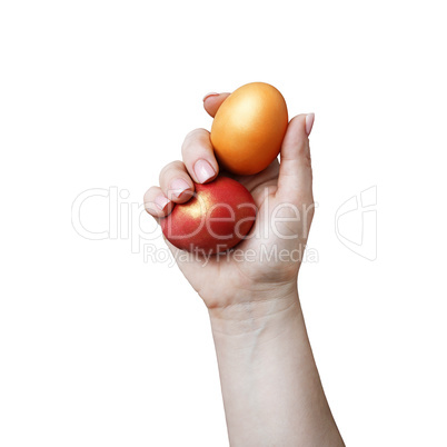 Easter eggs, hand