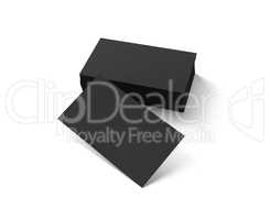 Isolated black business cards