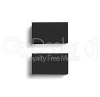 Isolated black business cards