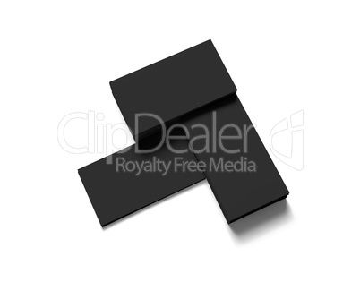 Blank black business cards