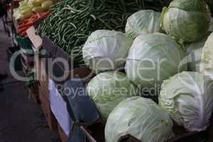 Various vegetables are sold at a bazaar in Croatia