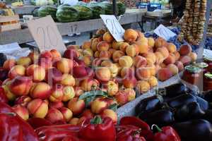 Fruits and vegetables at a bazaar in Croatia