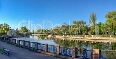 Ingul river embankment in Kropyvnytskyi, Ukraine