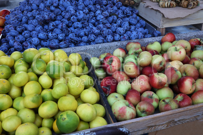 Fruits and vegetables at a bazaar in Croatia
