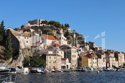 The bay and town of Sibenik, Croatia