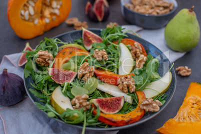 Kürbis Salat mit Feigen