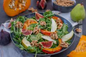Kürbis Salat mit Feigen