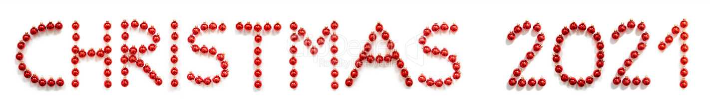 Red Christmas Ball Ornament Building Word Christmas 2021