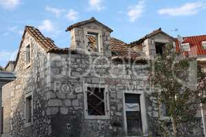 Old stone and abandoned houses in Croatia