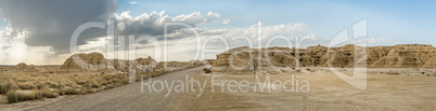 Panoramic view of Bardenas Reales, Spain.