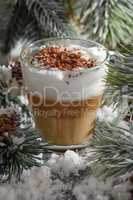 Christmas latte macchiato