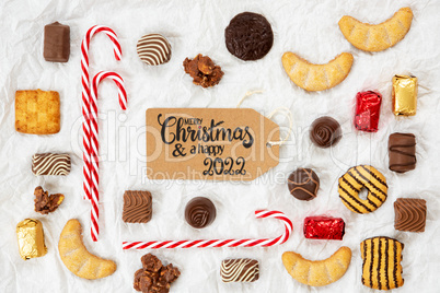 Candy Christmas Collection, Label, Merry Christmas And A Happy 2022