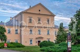 Historical castle on the embankment of Ternopil, Ukraine