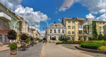 Pedestrian street in Zolochiv, Ukraine