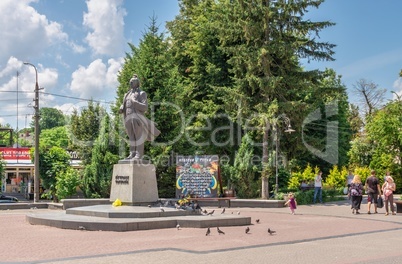 Monument to Vyacheslav Chornovil in Zolochiv, Ukraine