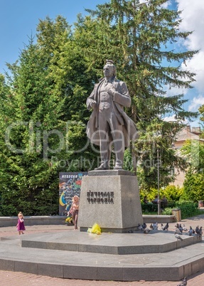 Monument to Vyacheslav Chornovil in Zolochiv, Ukraine