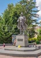 Monument to Vyacheslav Chornovil in Zolochiv, Ukraine