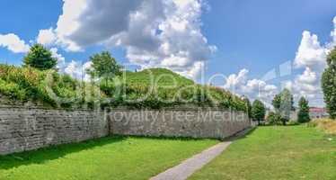 Solid walls of the Zolochiv Castle in Ukraine