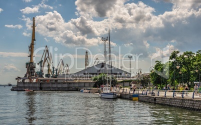 Dniester river embankment in Kherson, Ukraine