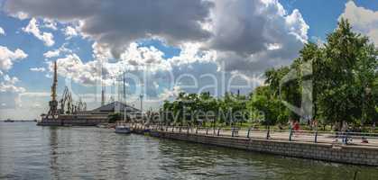 Dniester river embankment in Kherson, Ukraine