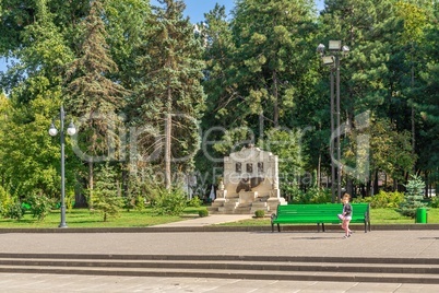 Monument in Cathedral Park in Chisinau, Moldova