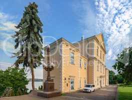 Historical castle on the embankment of Ternopil, Ukraine