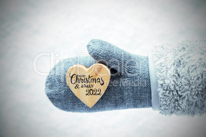 Glove, Fleece, Heart, Snow, Merry Christmas And A Happy 2022